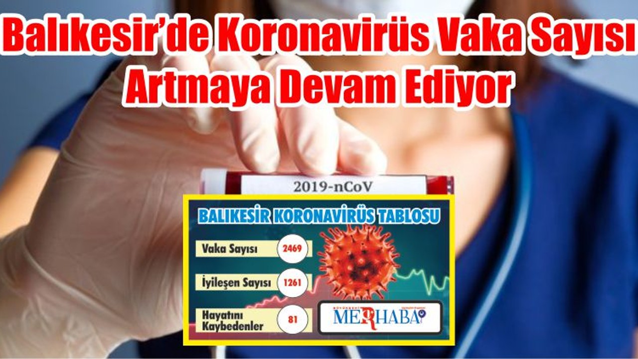 BALIKESİR’DE 2 EYLÜL KORONAVİRÜS TABLOSU