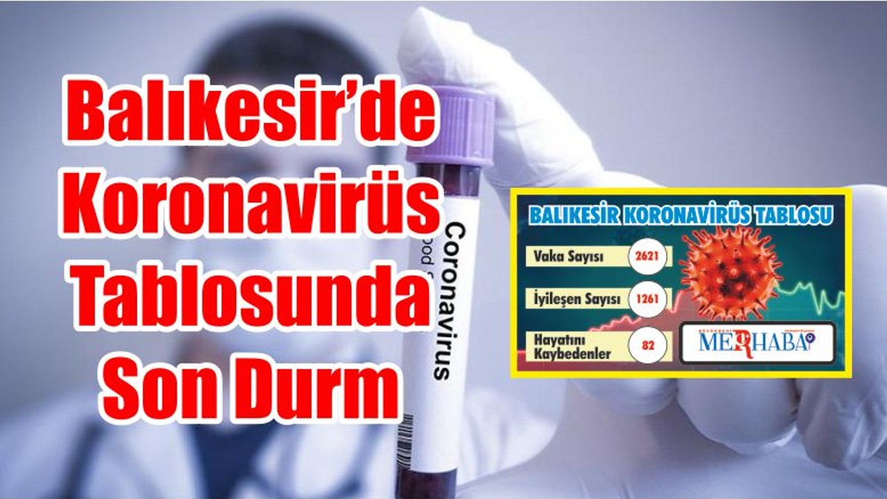 BALIKESİR’DE 5 EYLÜL KORONAVİRÜS TABLOSU