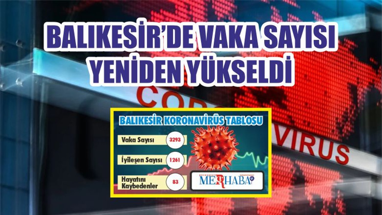 BALIKESİR’DE 21 EYLÜL KORONAVİRÜS TABLOSU