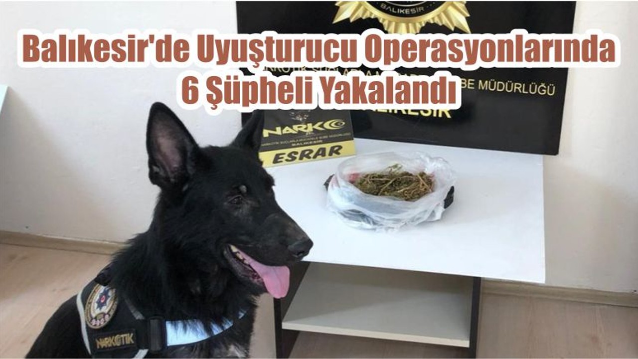 Balıkesir'de Uyuşturucu Operasyonlarında 6 Şüpheli Yakalandı