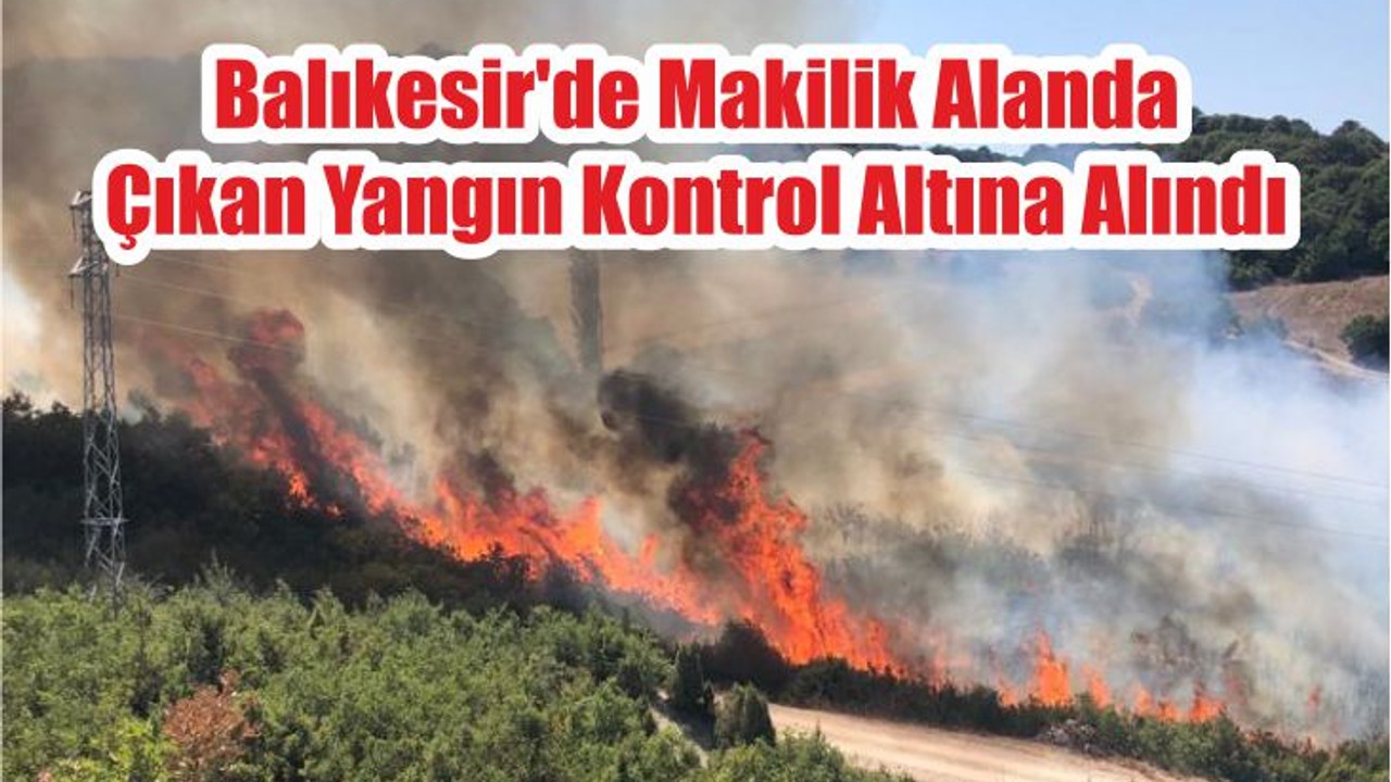 Balıkesir'de Makilik Alanda Çıkan Yangın Kontrol Altına Alındı