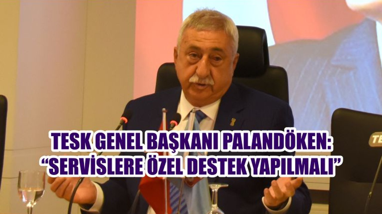 TESK GENEL BAŞKANI PALANDÖKEN: “SERVİSLERE ÖZEL DESTEK YAPILMALI”