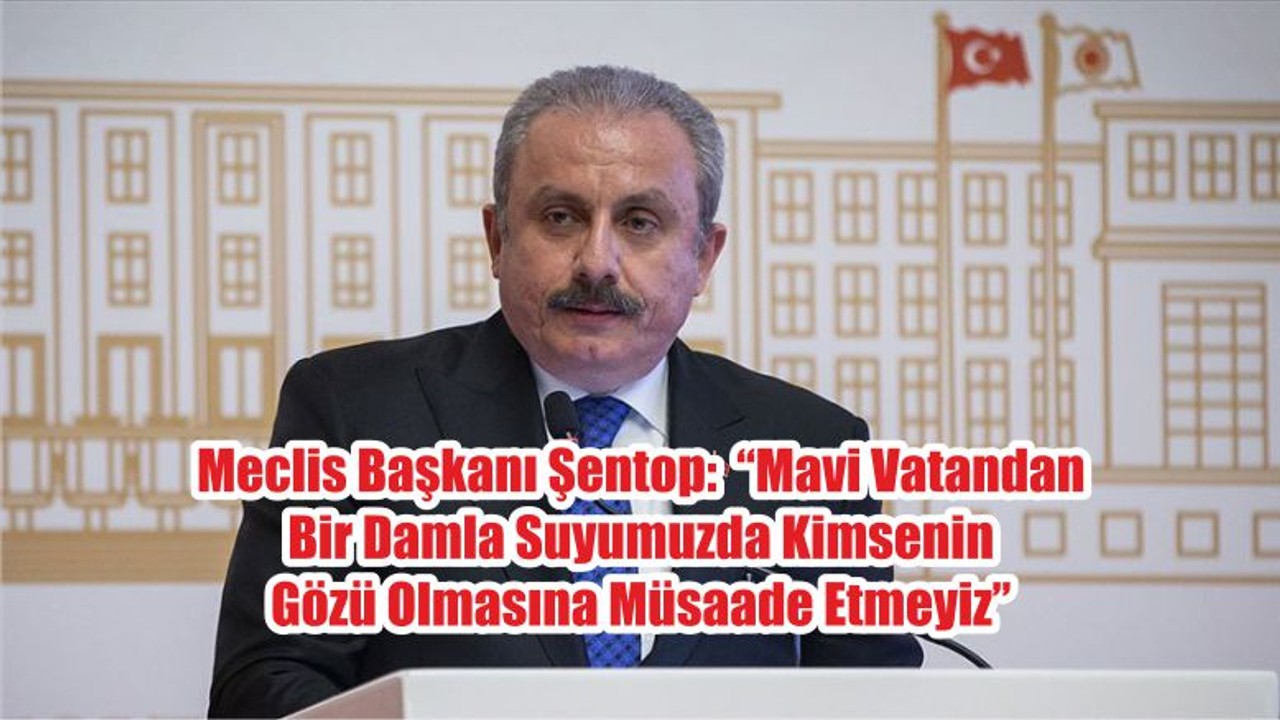 Meclis Başkanı Şentop: “Mavi Vatandan Bir Damla Suyumuzda Kimsenin Gözü Olmasına Müsaade Etmeyiz”