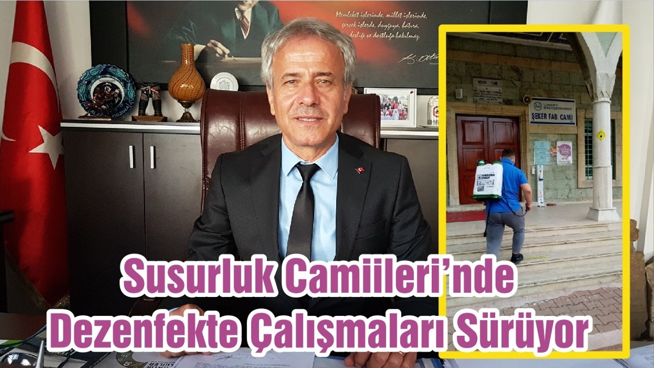 Susurluk Camiileri’nde Dezenfekte Çalışmaları Sürüyor