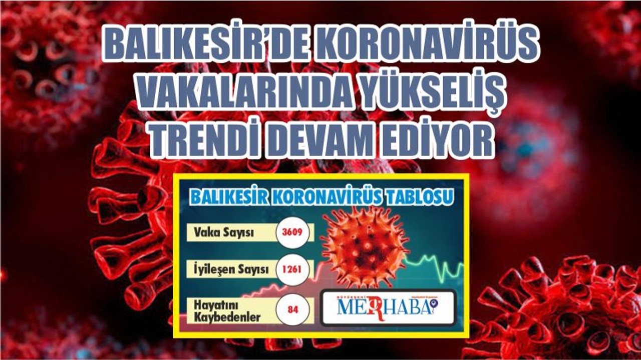 BALIKESİR’DE 1 EKİM KORONAVİRÜS TABLOSU