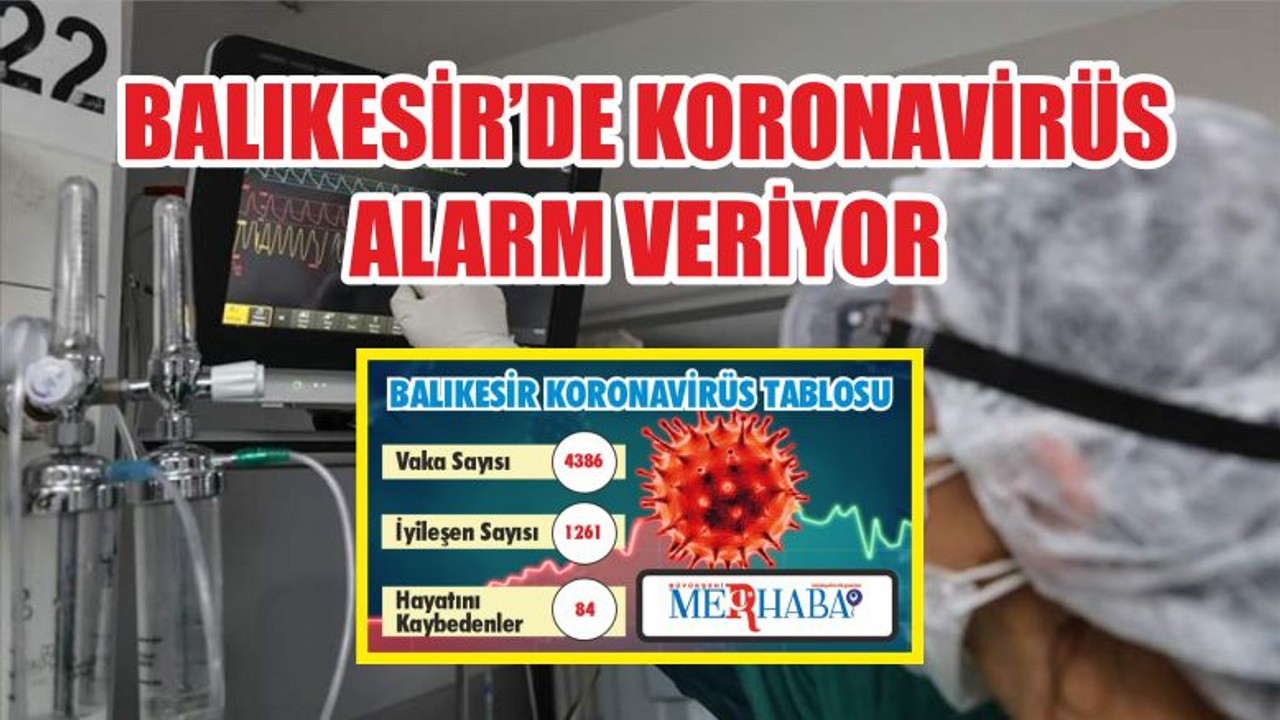 BALIKESİR’DE 16 EKİM KORONAVİRÜS TABLOSU