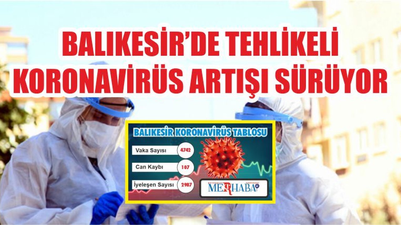 BALIKESİR’DE 20 EKİM KORONAVİRÜS TABLOSU