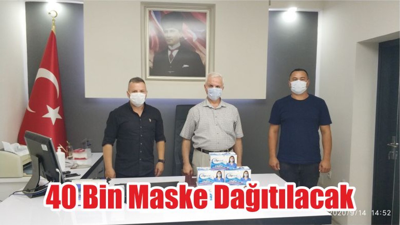 40 Bin Maske Dağıtılacak