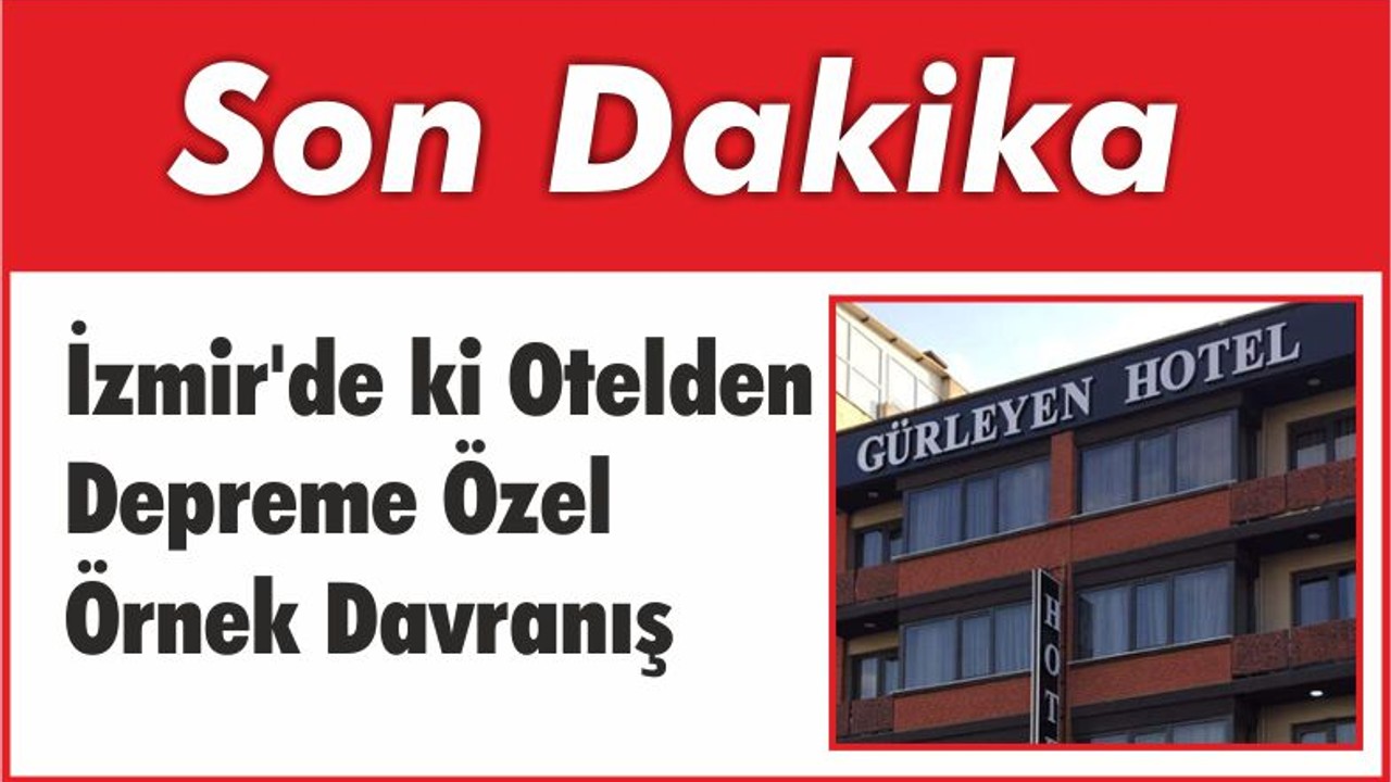 Depremi Yaşayan İzmir'de Örnek Davranış