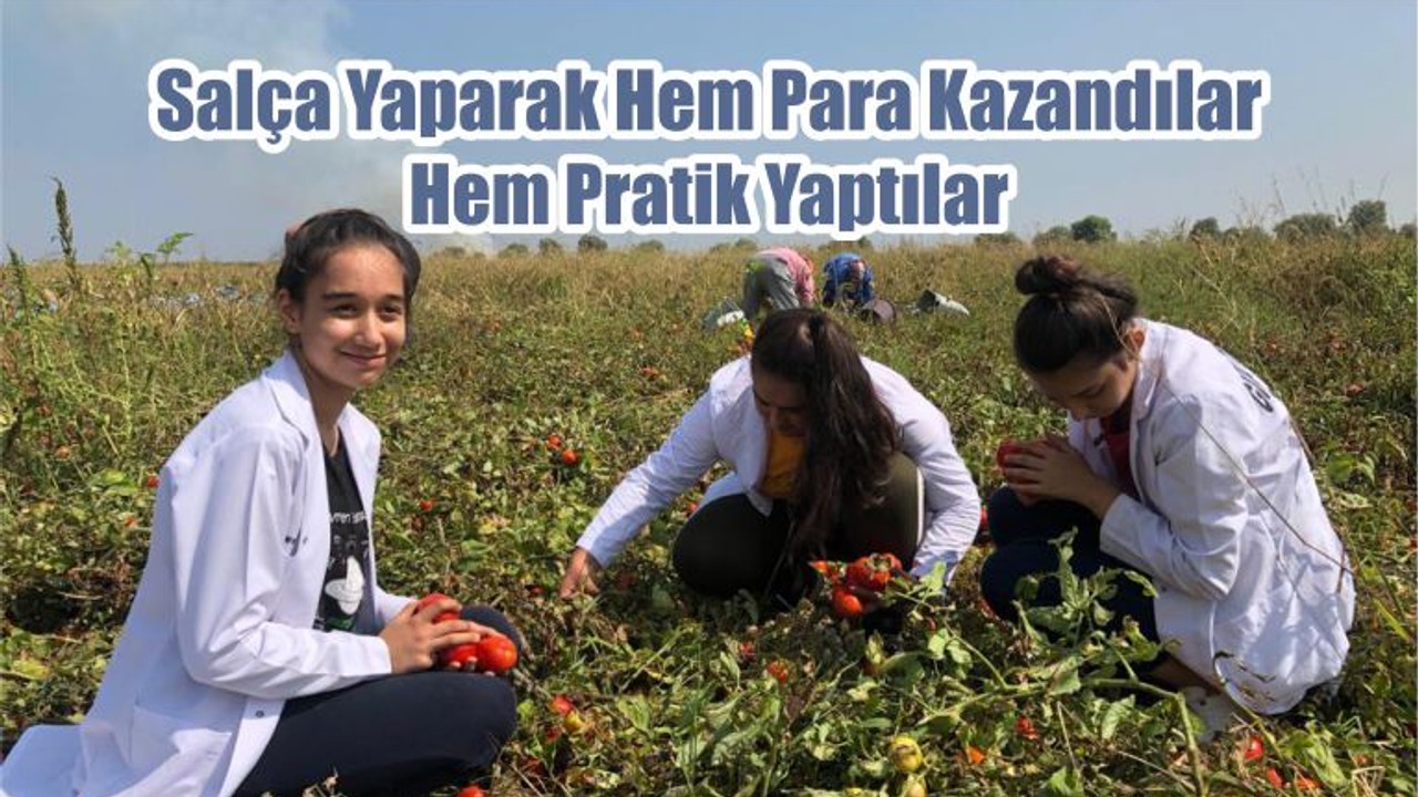 Salça Yaparak Hem Para Kazandılar Hem Pratik Yaptılar