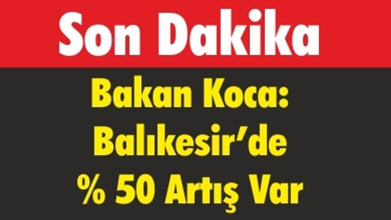 Bakan Koca, Balıkesir’de %50 Artış Var