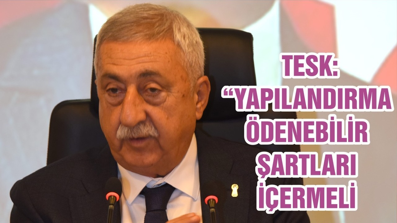 TESK:“YAPILANDIRMA ÖDENEBİLİR ŞARTLARI İÇERMELİ