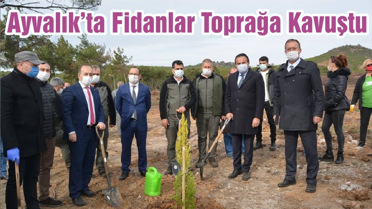 Ayvalık’ta Fidanlar Toprağa Kavuştu