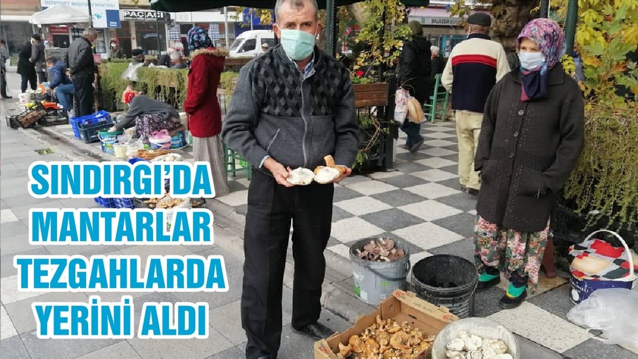 SINDIRGI’DA MANTARLAR TEZGAHLARDA YERİNİ ALDI