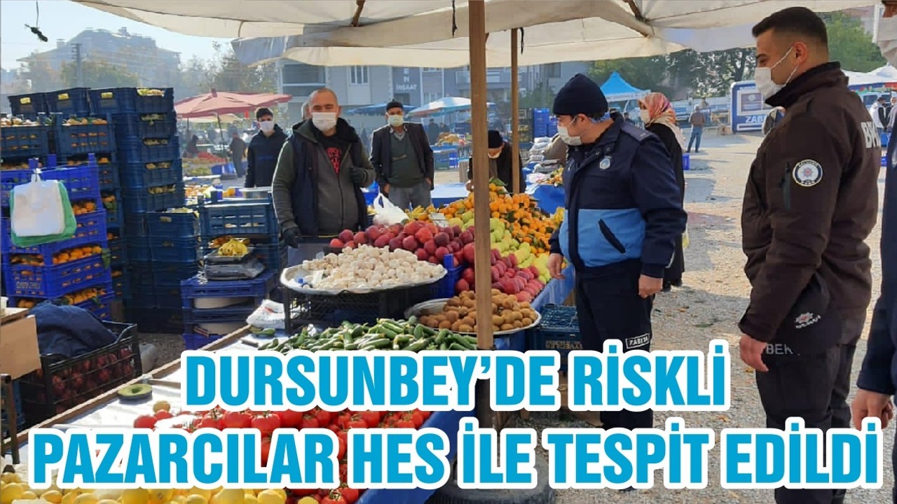 Balıkesir'de Pazarda Riskli Vaka Tespit Edildi