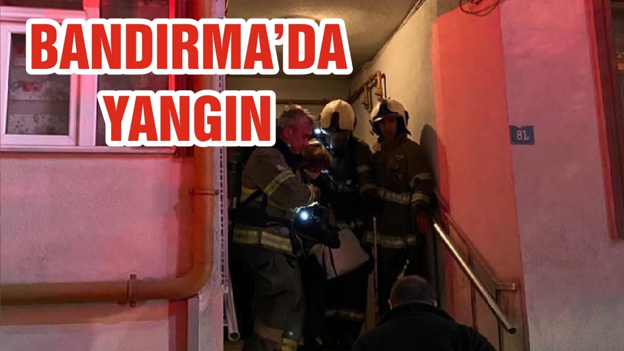 BANDIRMA’DA YANGIN ÇIKAN EV KULLANILAMAZ HALE GELDİ