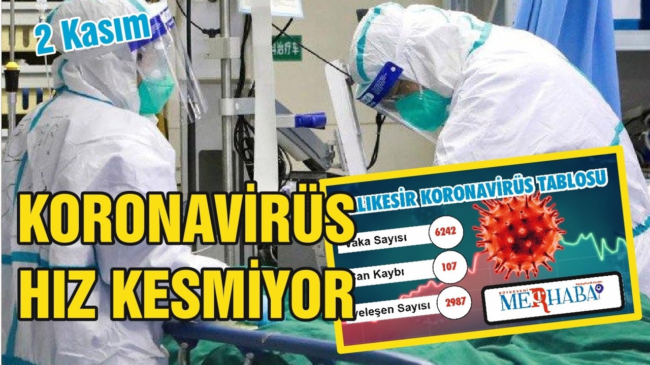 BALIKESİR’DE 2 KASIM KORONAVİRÜS TABLOSU