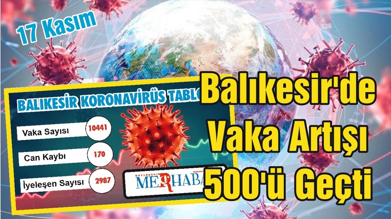 Balıkesir'de Vaka Artışı 500'ü Geçti