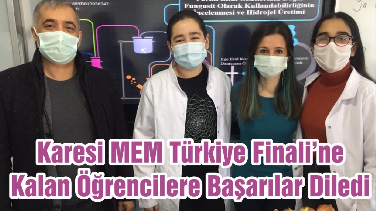 Karesi MEM Türkiye Finali’ne Kalan Öğrencilere Başarılar Diledi