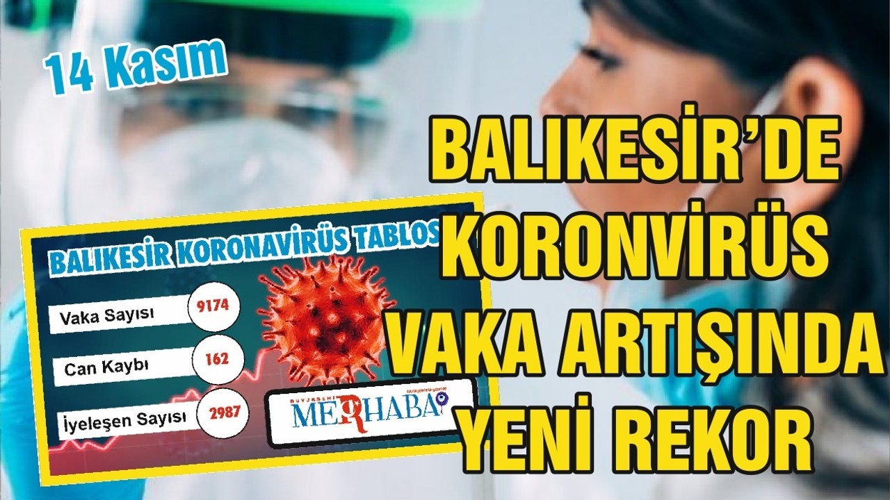 Balıkesir’de 14 Kasım Koronavirüs Tablosu