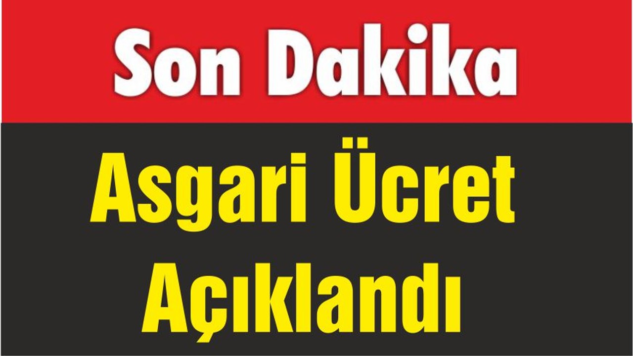 Asgari Ücret Açıklandı