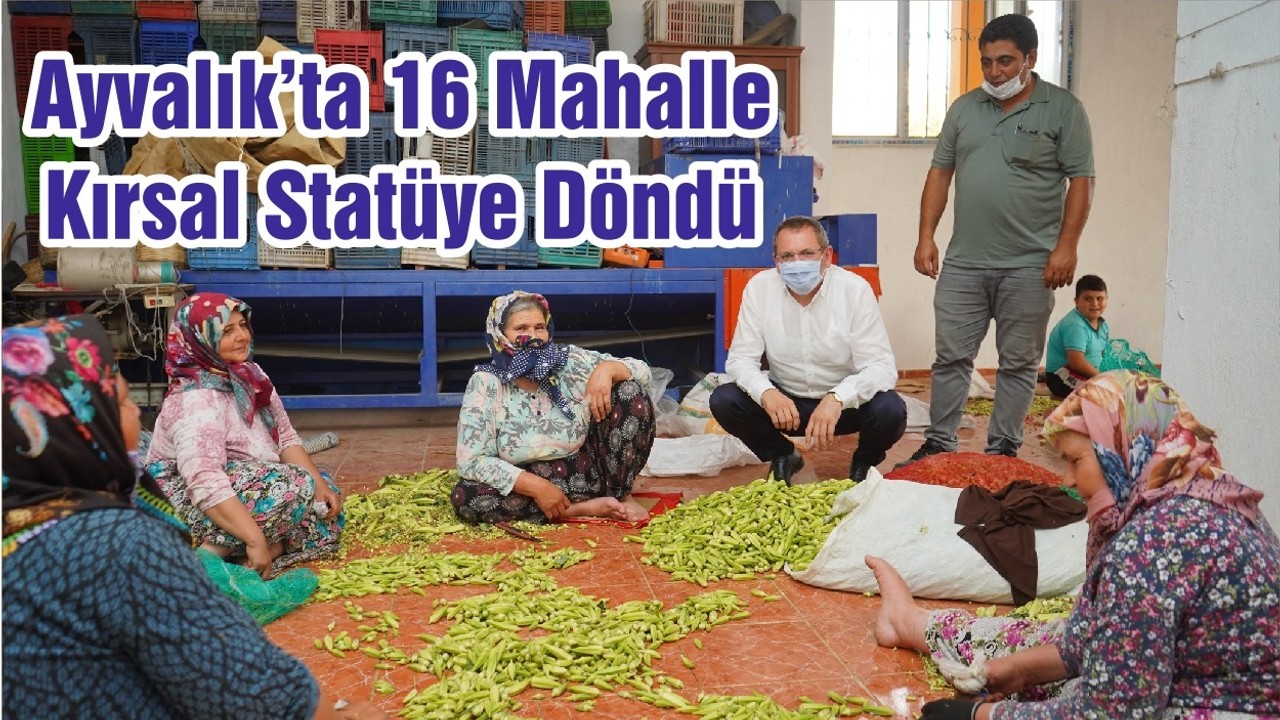 Ayvalık’ta 16 Mahalle Kırsal Statüye Döndü