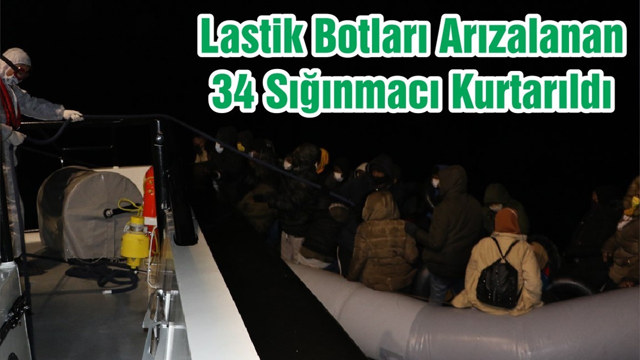 Lastik Botları Arızalanan 34 Sığınmacı Kurtarıldı