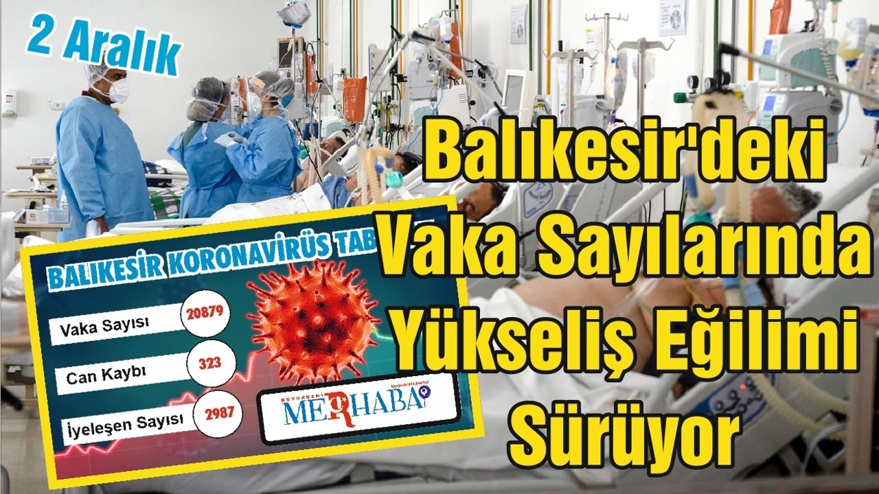 Balıkesir'deki Vaka Sayılarında Yükseliş Eğilimi Sürüyor
