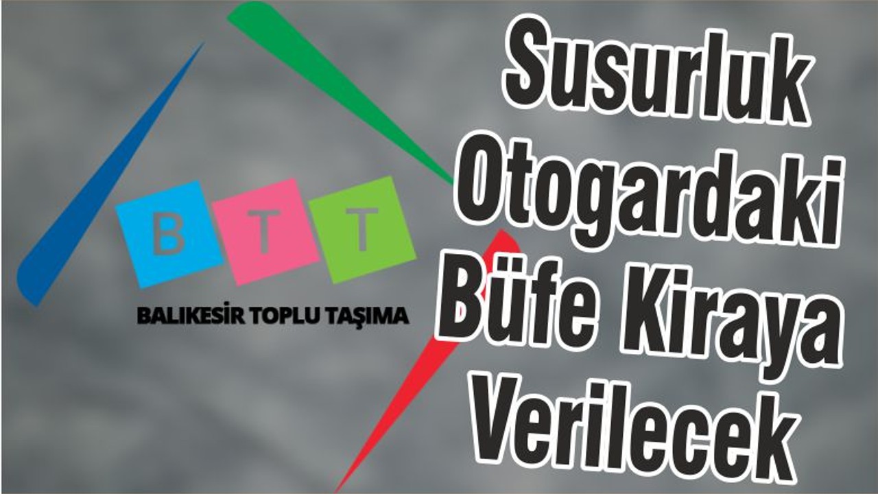 Susurluk Otogardaki Büfe Kiraya Verilecek