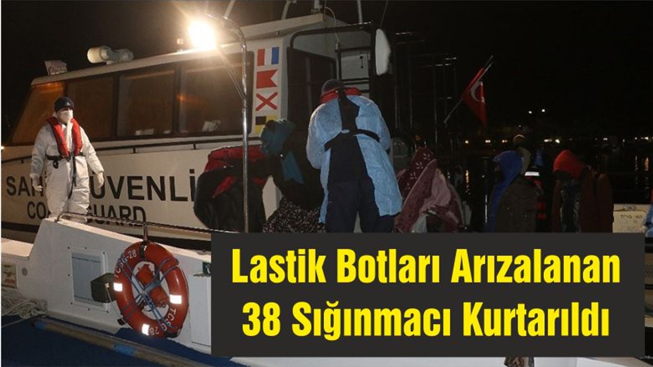 Lastik Botları Arızalanan 38 Sığınmacı Kurtarıldı