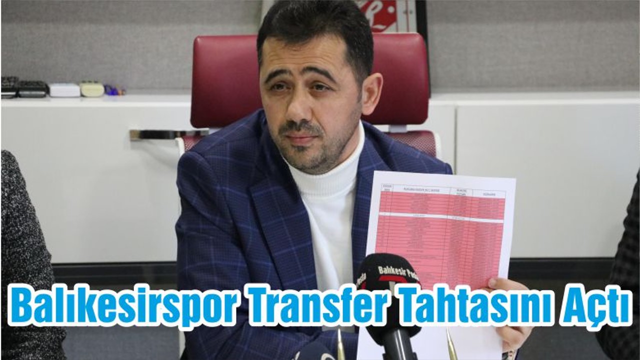 Balıkesirspor Transfer Tahtasını Açtı