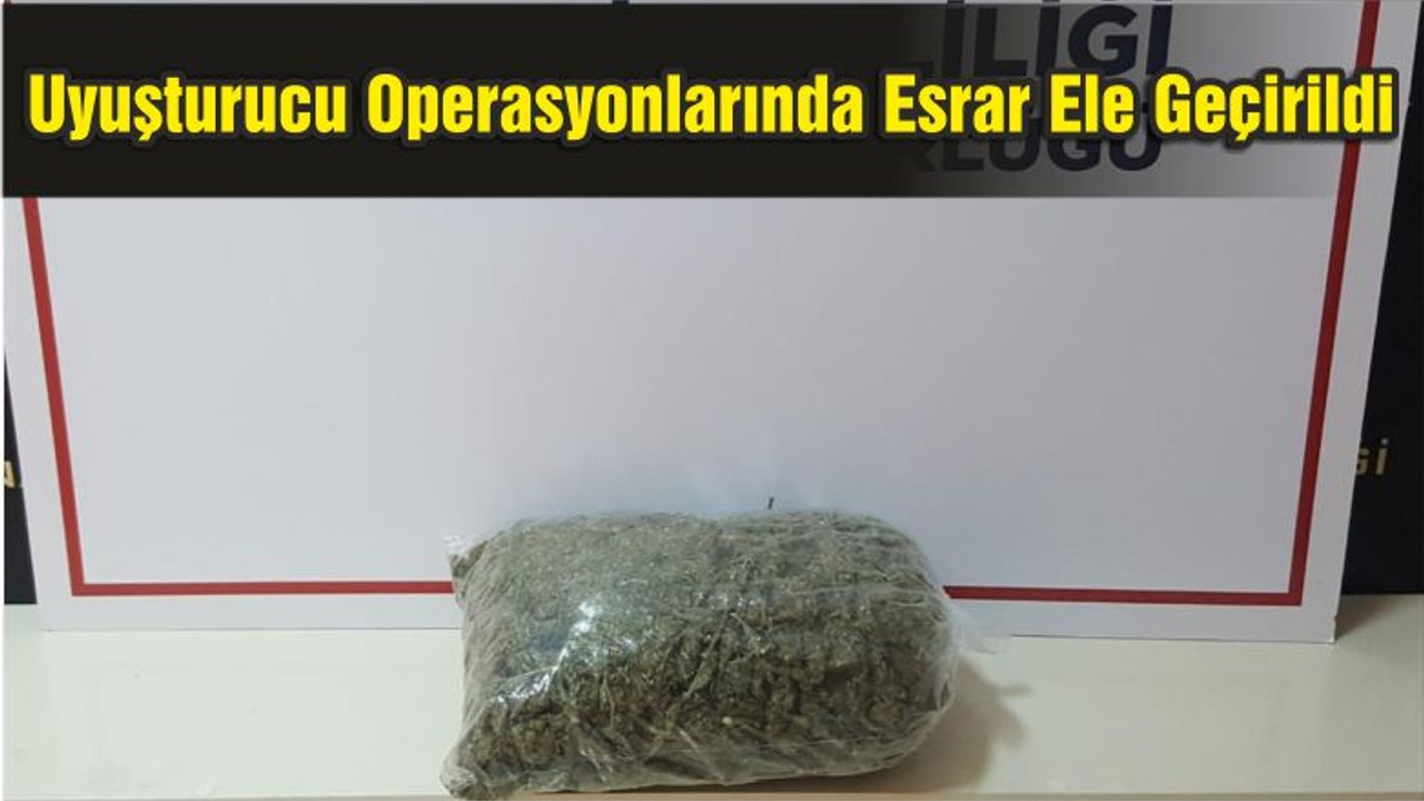 Uyuşturucu Operasyonlarında 1 Kilo Esrar Ele Geçirildi