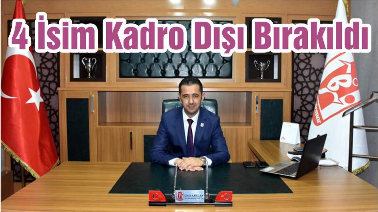 Balıkesirspor’da 4 İsim Kadro Dışı