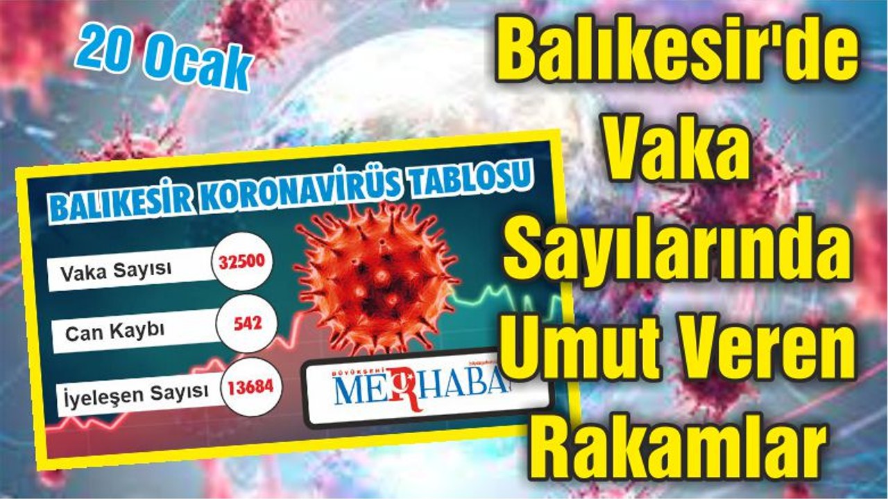 Balıkesir'de Vaka Sayılarında Umut Veren Rakamlar