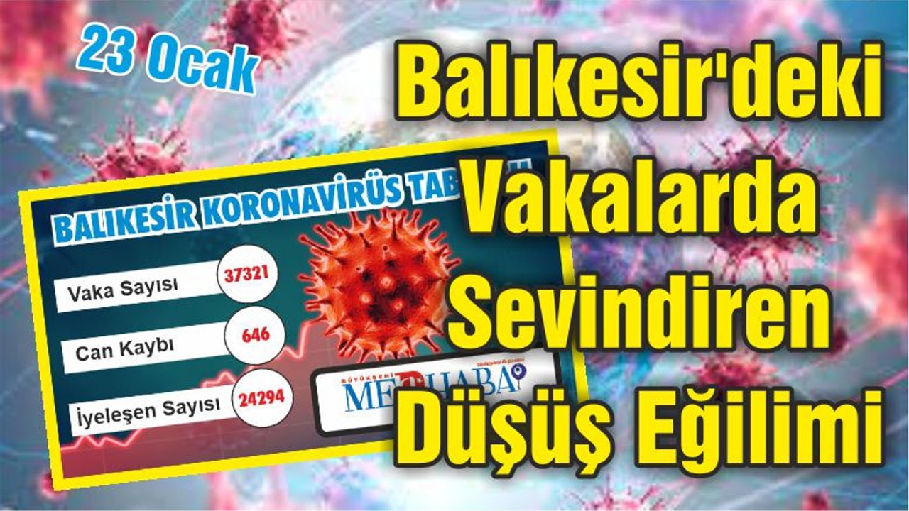 Balıkesir'deki Vakalarda Sevindiren Düşüş
