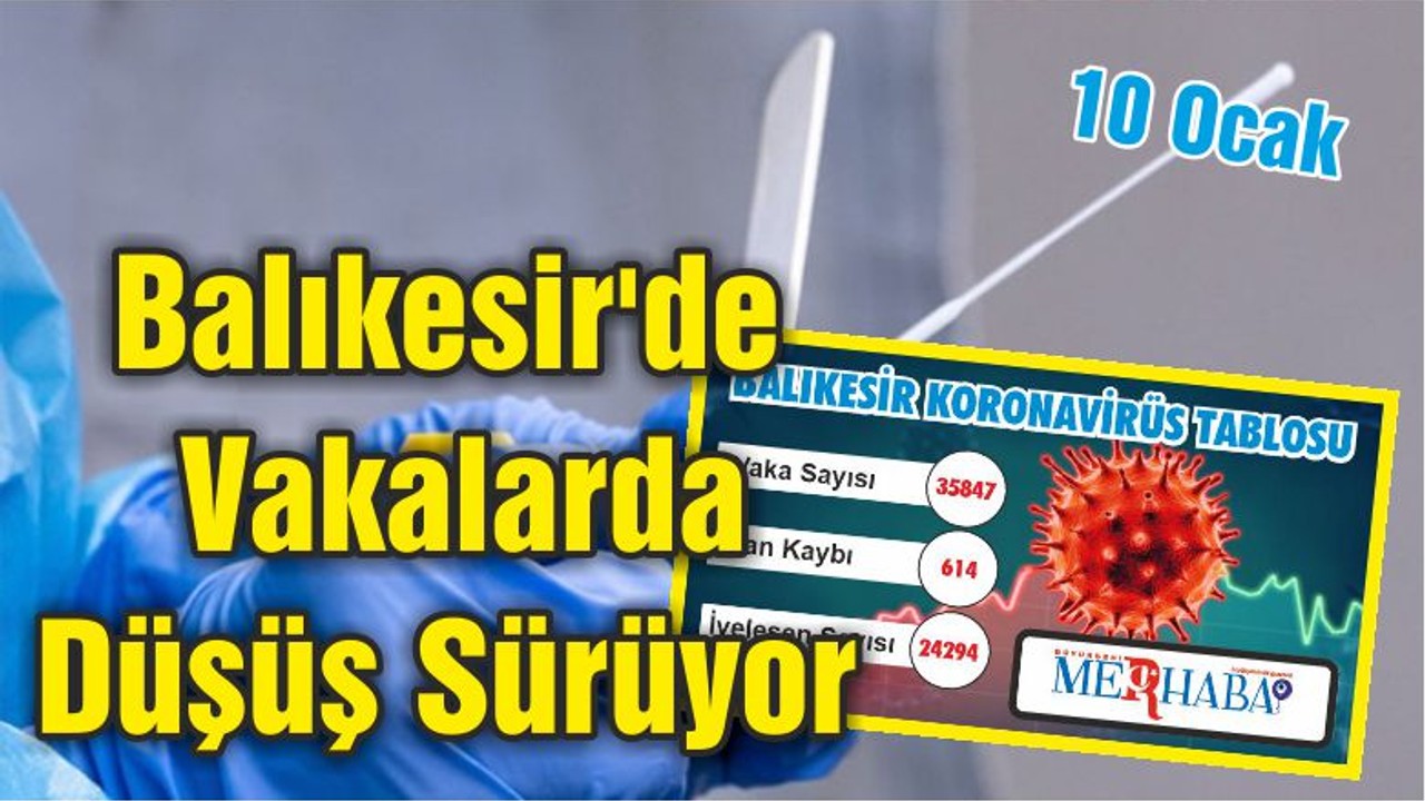 Balıkesir'de Vakalarda Düşüş Sürüyor