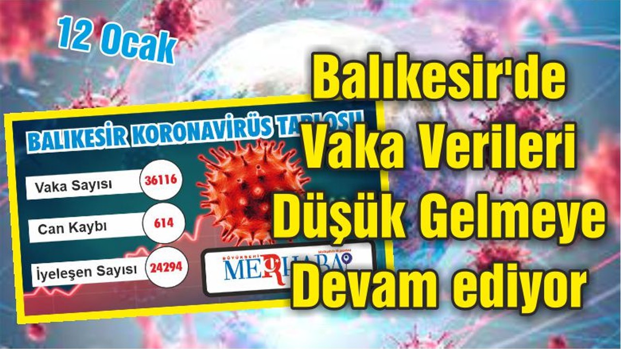 Balıkesir'de Vaka Verileri Düşük Gelmeye Devam ediyor