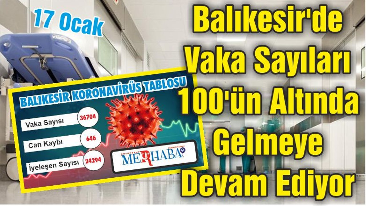 Balıkesir'de Vaka Sayıları 100'ün Altında Gelmeye Devam Ediyor