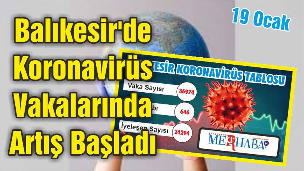 Balıkesir'de Koronavirüs Vakalarında Artış
