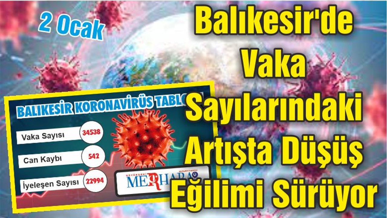 Balıkesir'de Vaka Sayılarındaki Artışta Düşüş Eğilimi Sürüyor