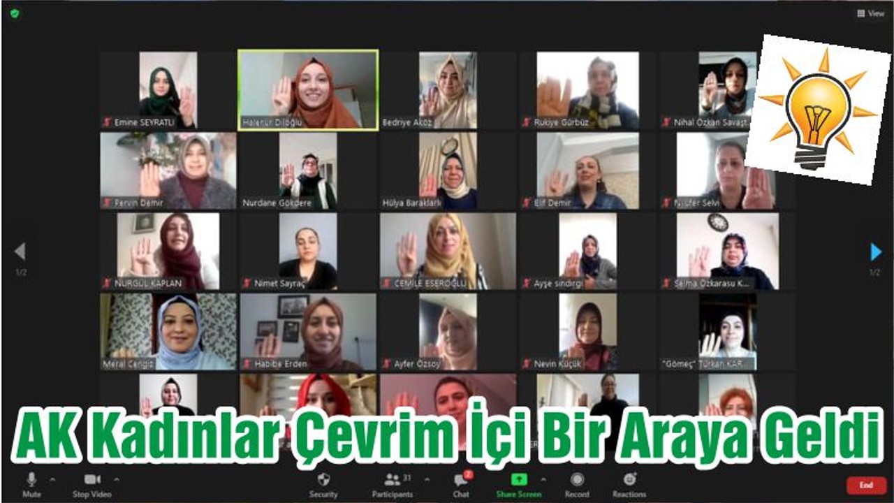 AK Kadınlar Çevrim İçi Bir Araya Geldi