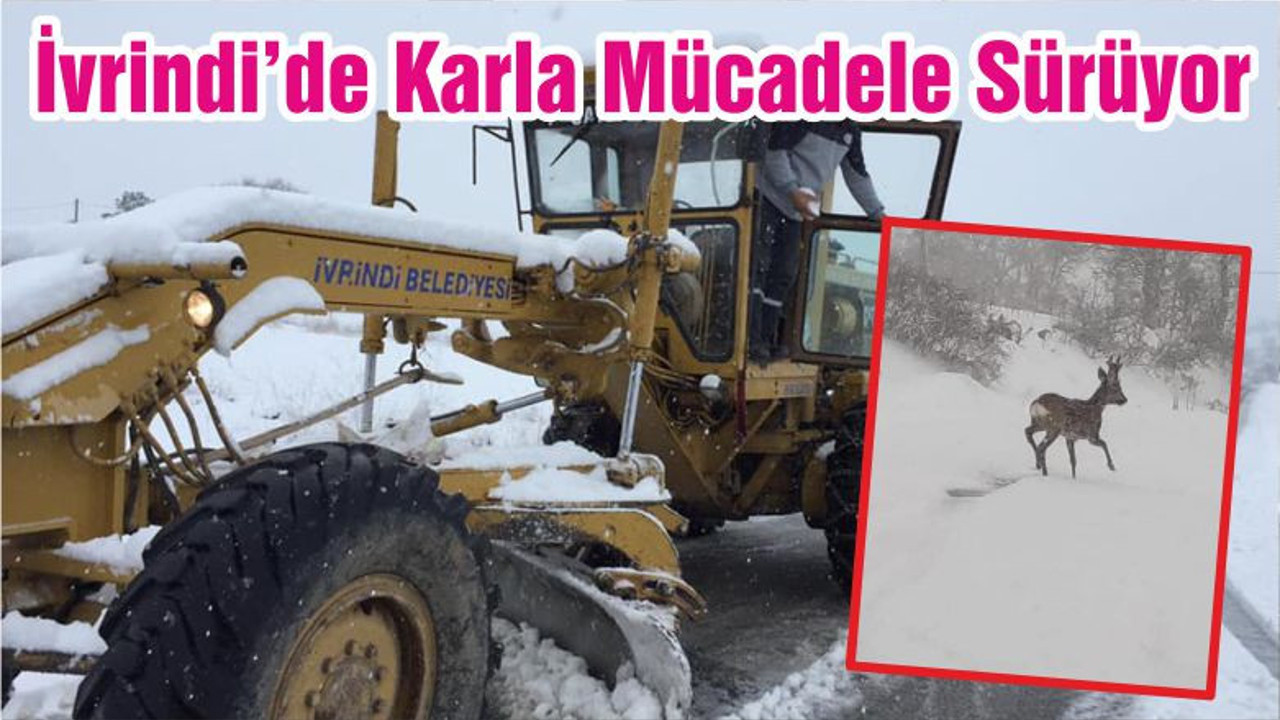 İvrindi’de Karla Mücadele Sürüyor