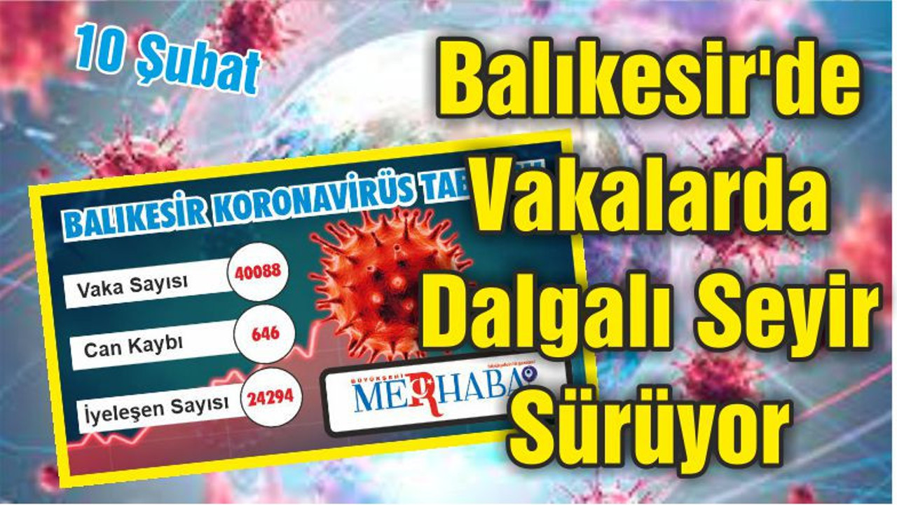 Balıkesir'de Vakalarda Dalgalı Seyir Sürüyor
