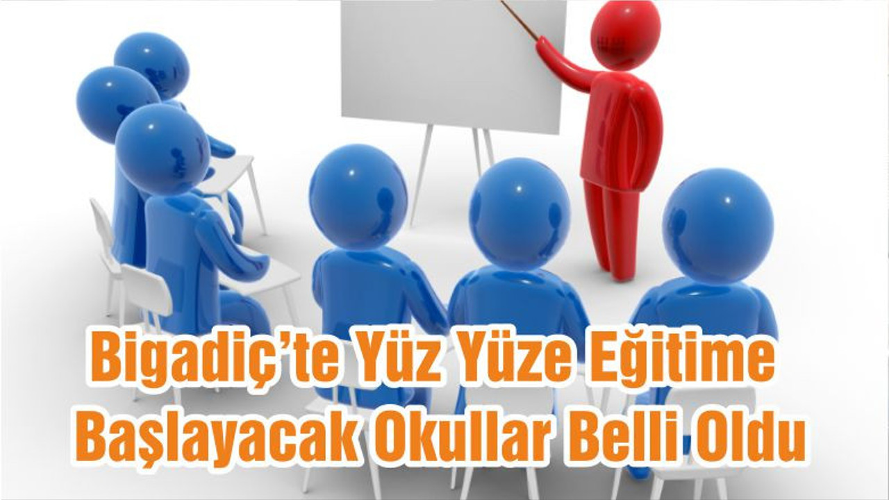 Bigadiç’te Yüz Yüze Eğitime Başlayacak Okullar Belli Oldu