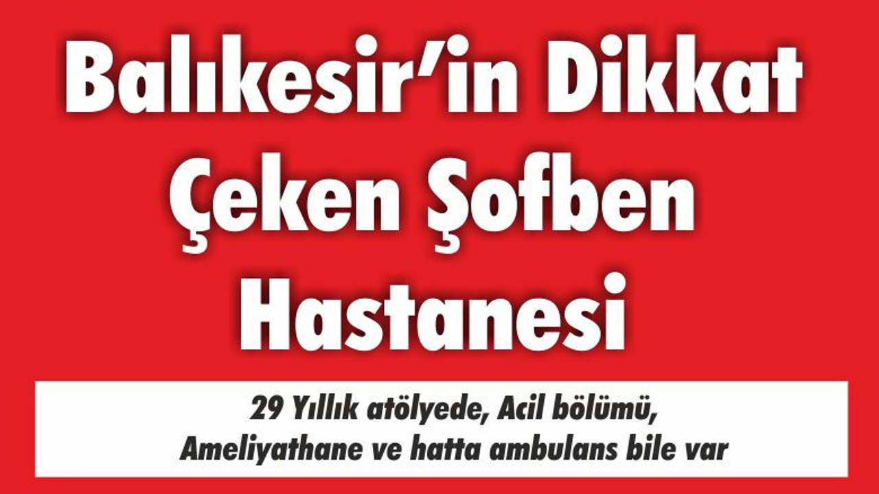 Balıkesir’in Dikkat Çeken Şofben Hastanesi