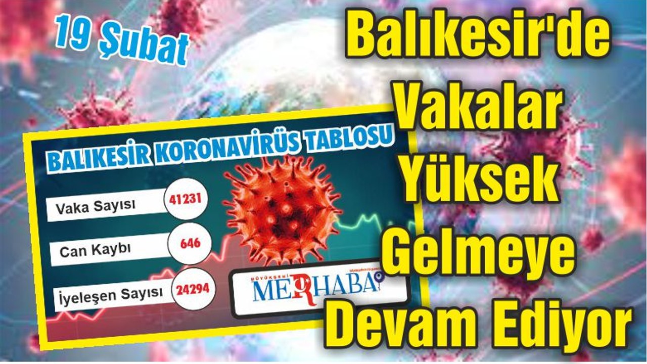 Balıkesir'de Vakalar Yüksek Gelmeye Devam Ediyor