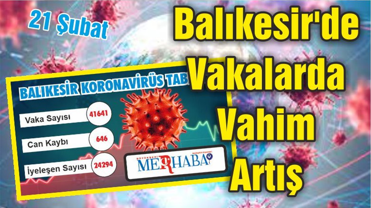 Balıkesir'de Vakalarda Vahim Artış