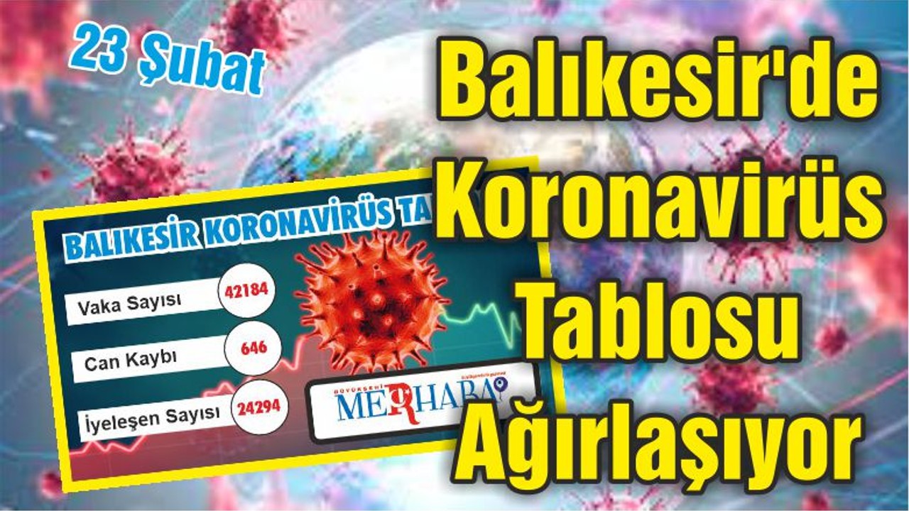 Balıkesir'de Koronavirüs Tablosu Ağırlaşıyor