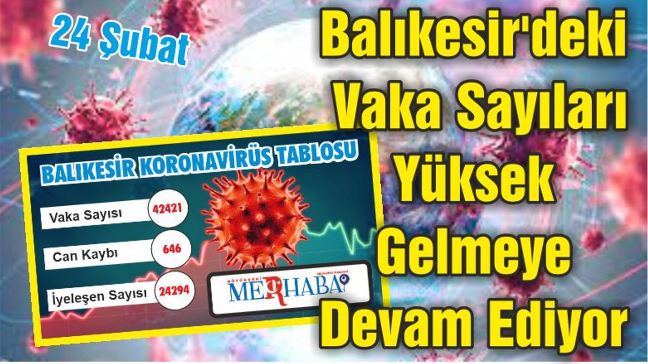 Balıkesir'deki Vaka Sayıları Yüksek Gelmeye Devam Ediyor
