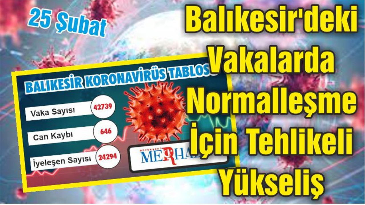 Balıkesir'deki Vakalarda Normalleşme İçin Tehlikeli Yükseliş